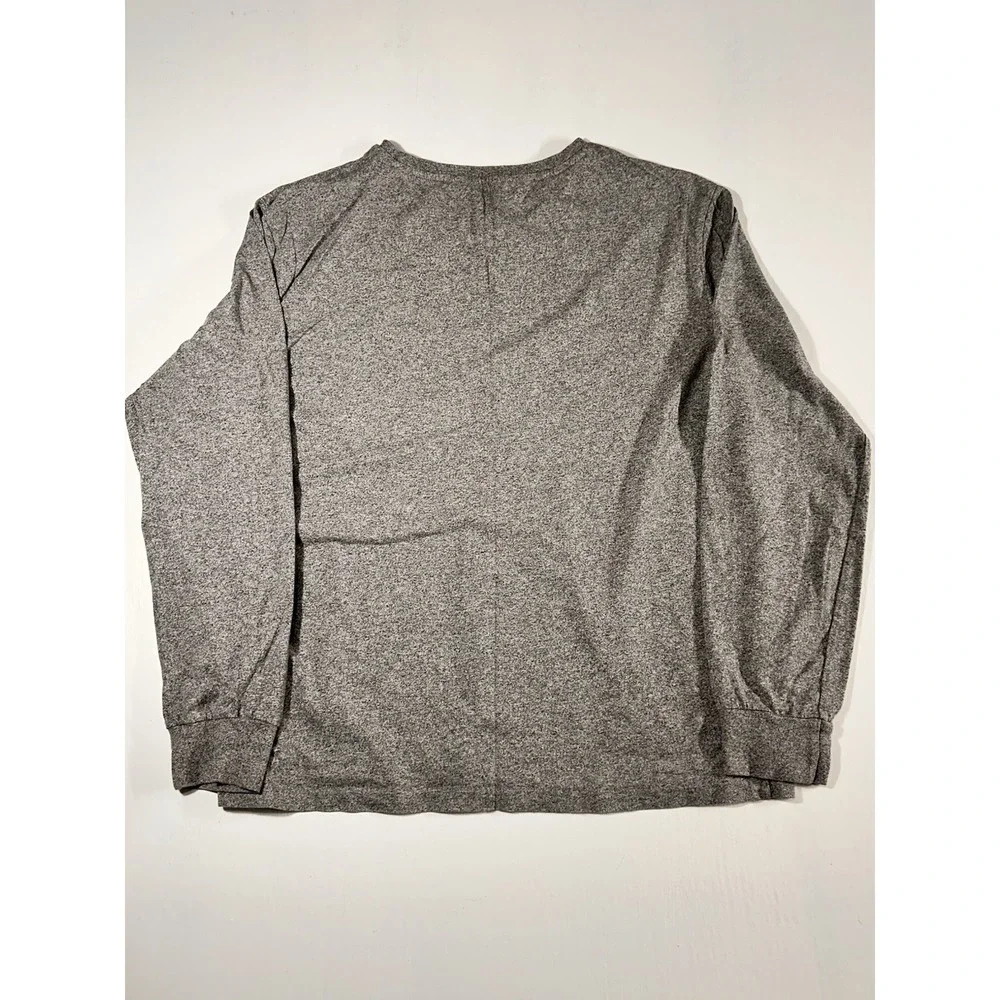 Polo Ralph Lauren Mens Classic Fit Long Sleeve V Neck Tshirt Gray Red Size Large
